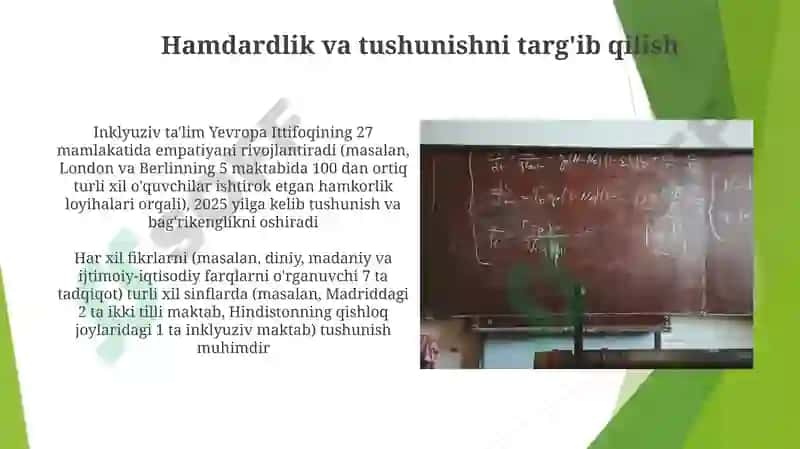 Inklyuziv ta'lim tolerant muhitni yaratish resursi sifatida 3