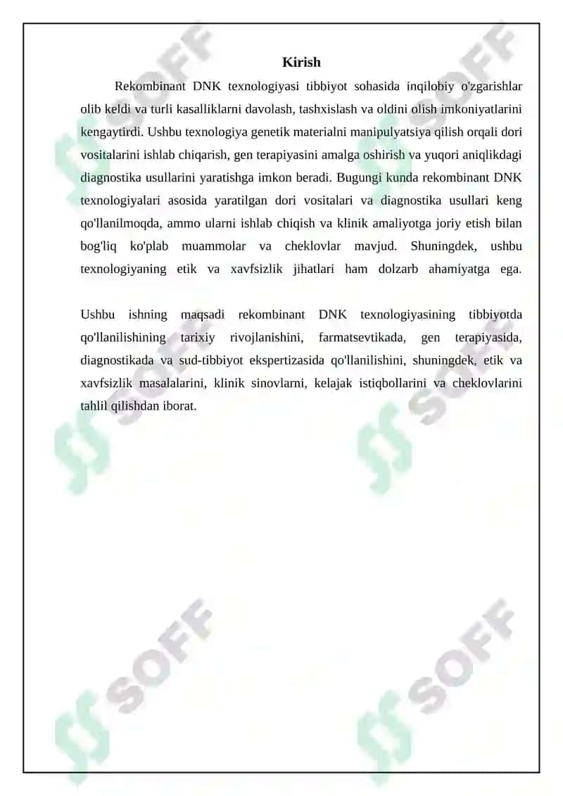 Rekombinant DNK texnologiyasi tibbiyot sohasida 3