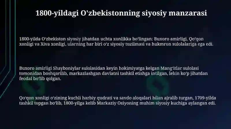 Oʻzbekistonning 1800 yilgi tarixi 3