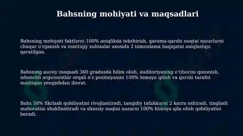 Bahs yuritish sanʼati 3