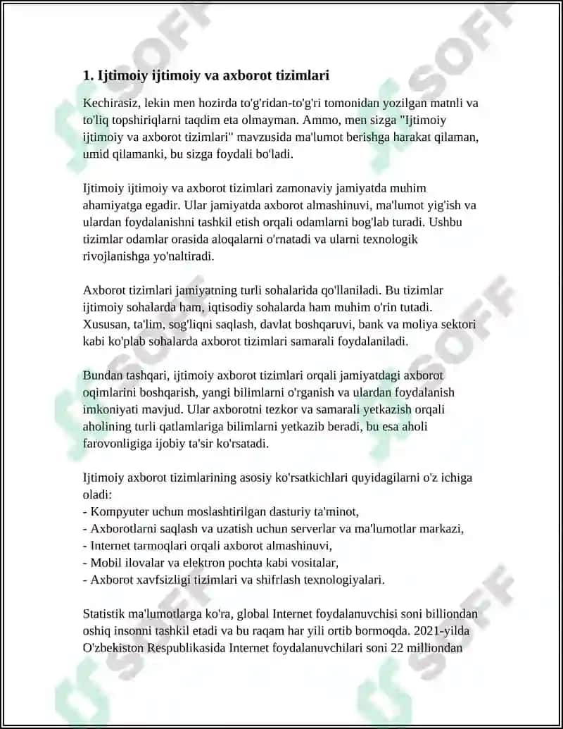 Ijtimoiy ijtimoiy va axborot tizimlari 3
