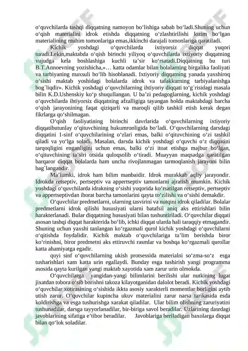 Kichik maktab yoshi davrida psixik rivojlanish xususiyatlar 3