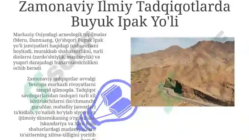 Buyuk ipak yóli va uning insoniyat tarixidagi órni 3