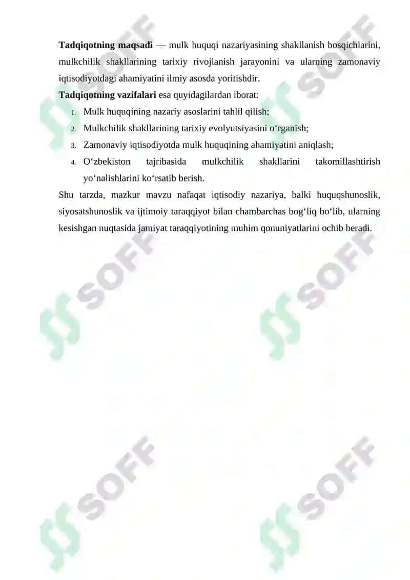 MULK HUQUQLARI NAZARIYASI VA MULKCHILIK SHAKILLARI RIVOJLANISHINING EVALUTSIYASI 3