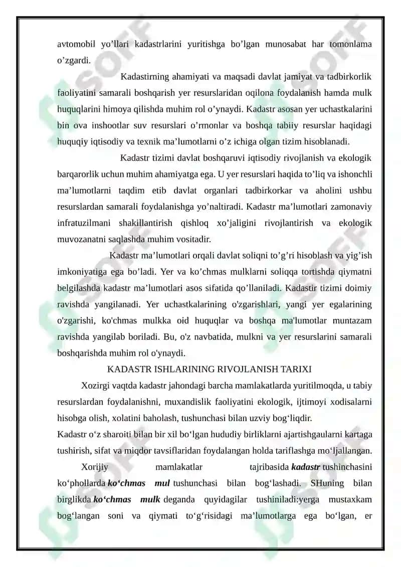 Davlat kadastrlarini yuritish vazifalari 3