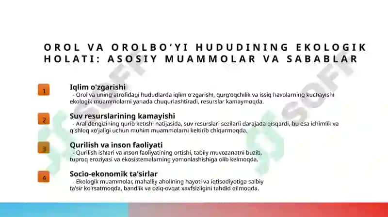 Orol va orol boʻyi ekologik muammolari 3