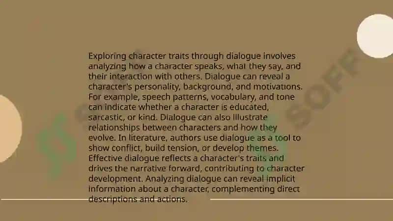 Exploring Character Traits through Dialogue 3