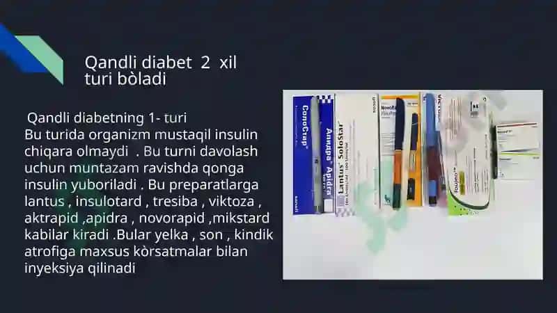 Qandli diabetda qòllaniladigan dori vositalari 3