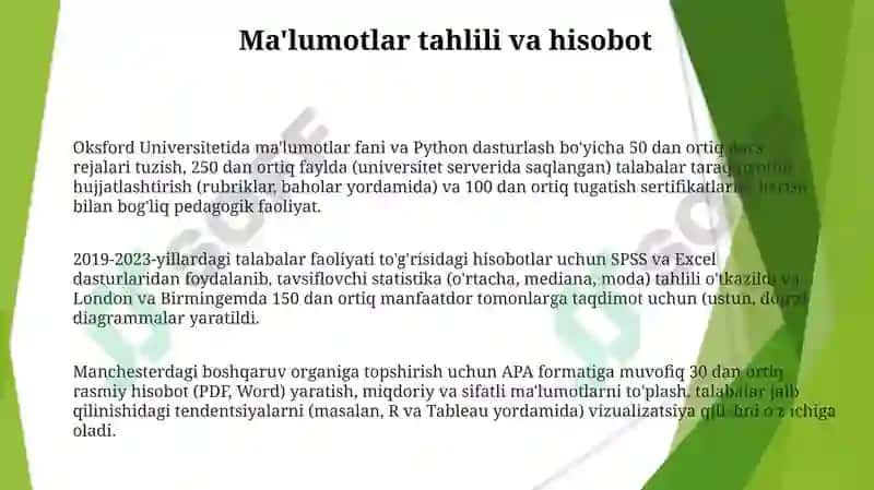 Oksford Universiteti Darslari 3