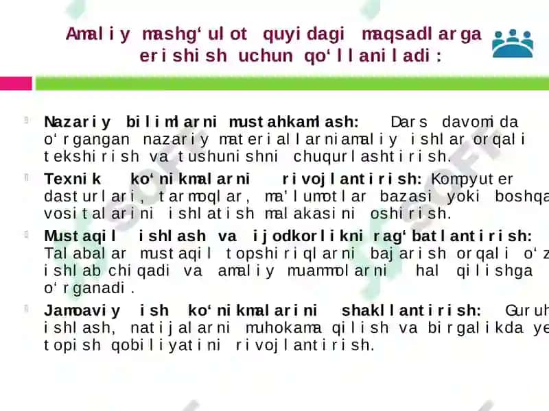 Informatika va AT fanii o'yicle emeirsoiatioriyea mashg‘ulotlerini O*tkezish metodiikesii 3