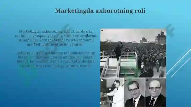 Marketingda axborotni orni 3