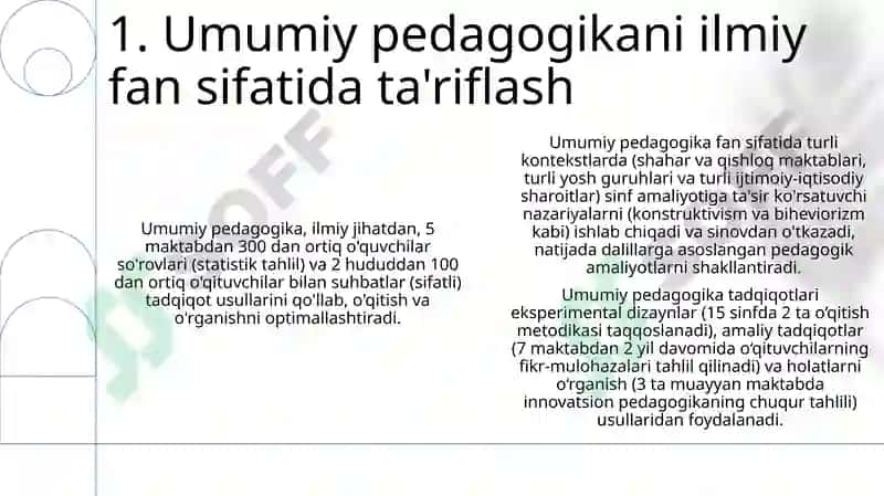 Umumiy pedagogikaning ilmiy tadqiqot metodlari 3