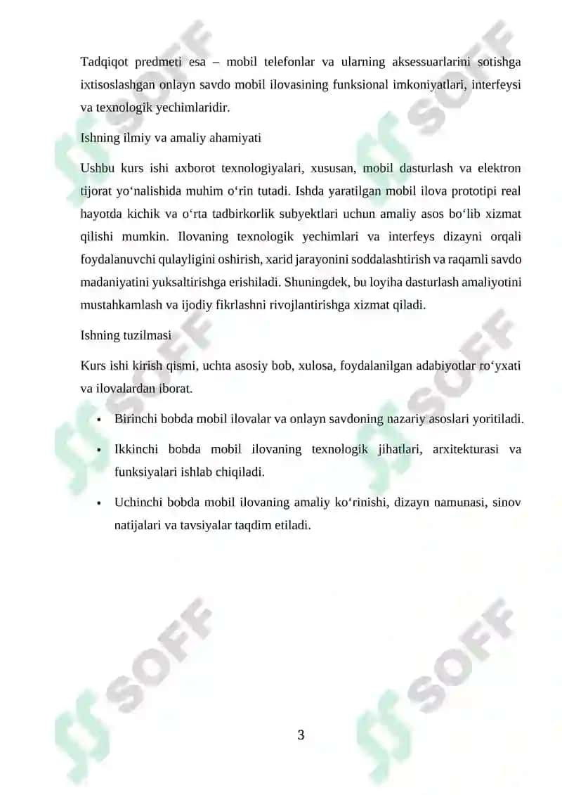 Mobil telefonlar va aksessuarlar onlayn magazin mobil ilovasi 3