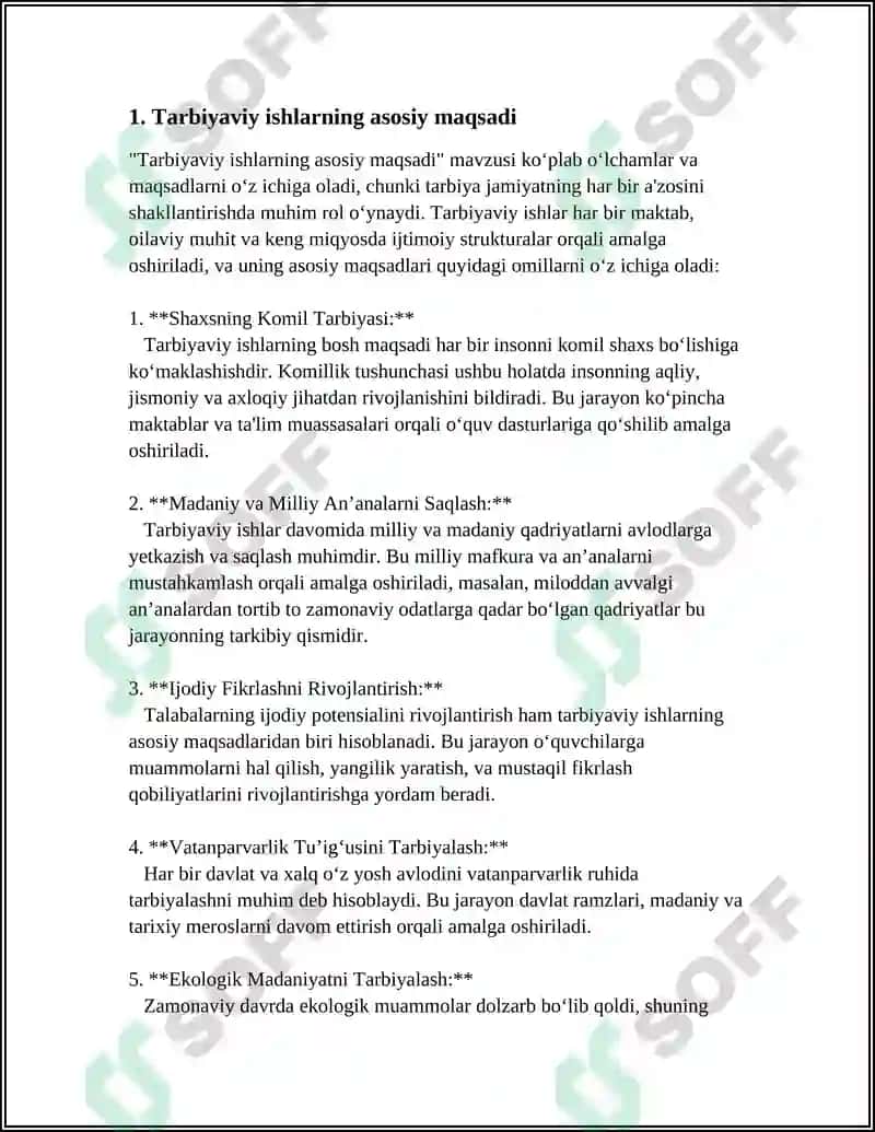 Tarbiyaviy Ishlar 3