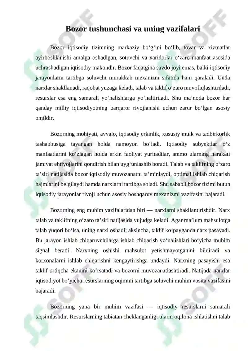 BOZORDAGI MUVAFFAQIYATSIZLIKLAR VA SAMARADORLIK 3