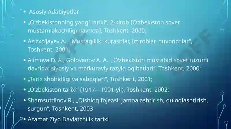 O'zbekistonning yangi tarixi 3