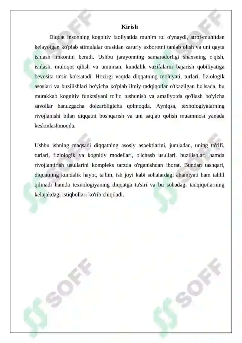 Diqqat: Ta'rif, Turlari va Asoslari 3