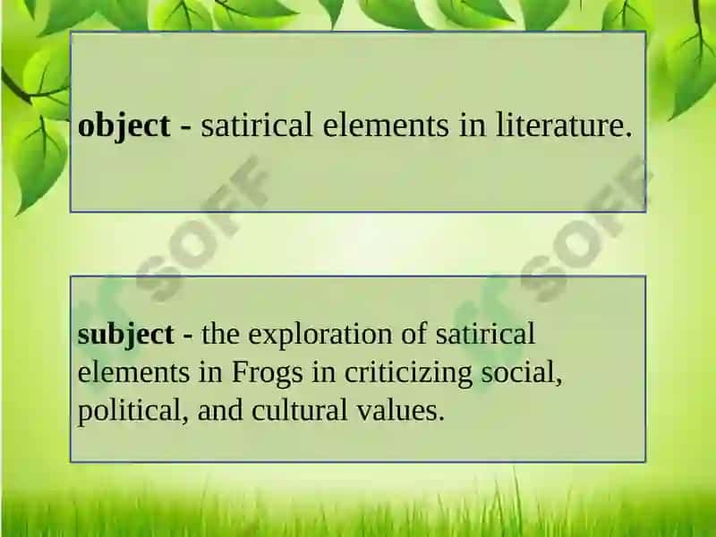 Examining Satirical Elements in the Comedy “Frogs” by Aristophanes 3