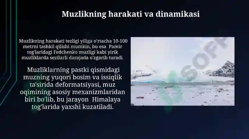 Muzliklarning dinamikasi 3