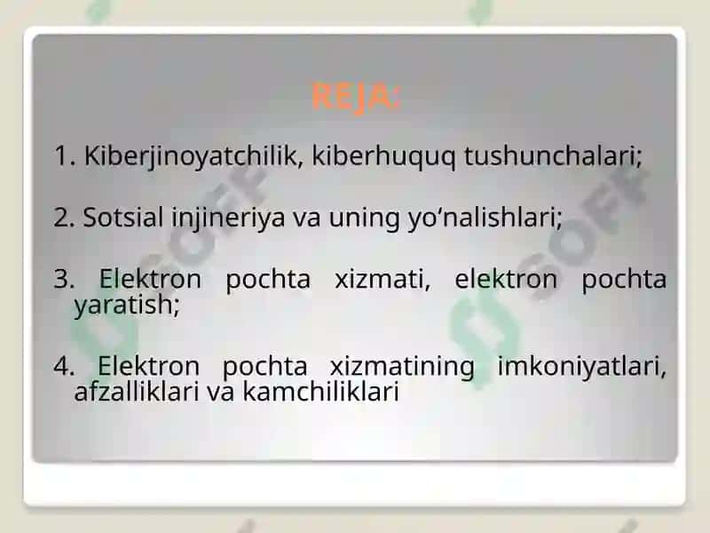Internet tarmogʻida amalga oshiriladigan huquqbuzarliklar va ularga qarshi kurashish 3