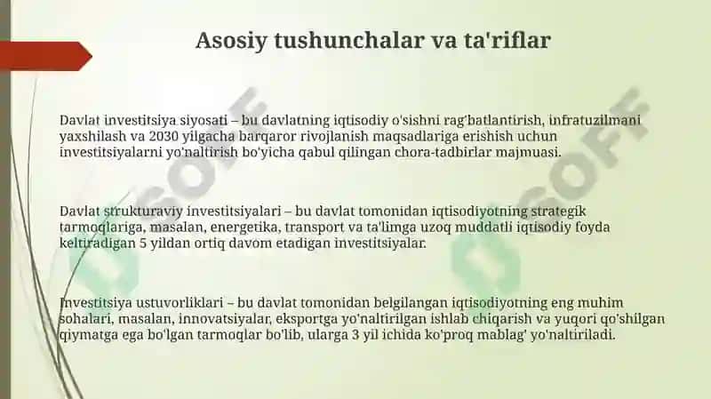 Davlatning tarkibiy-investitsiya siyosati 3