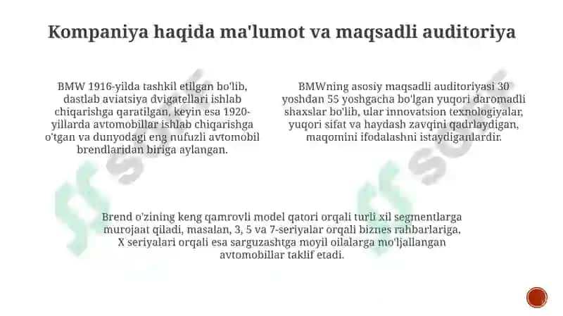 BMW marketing strategiyasi 3