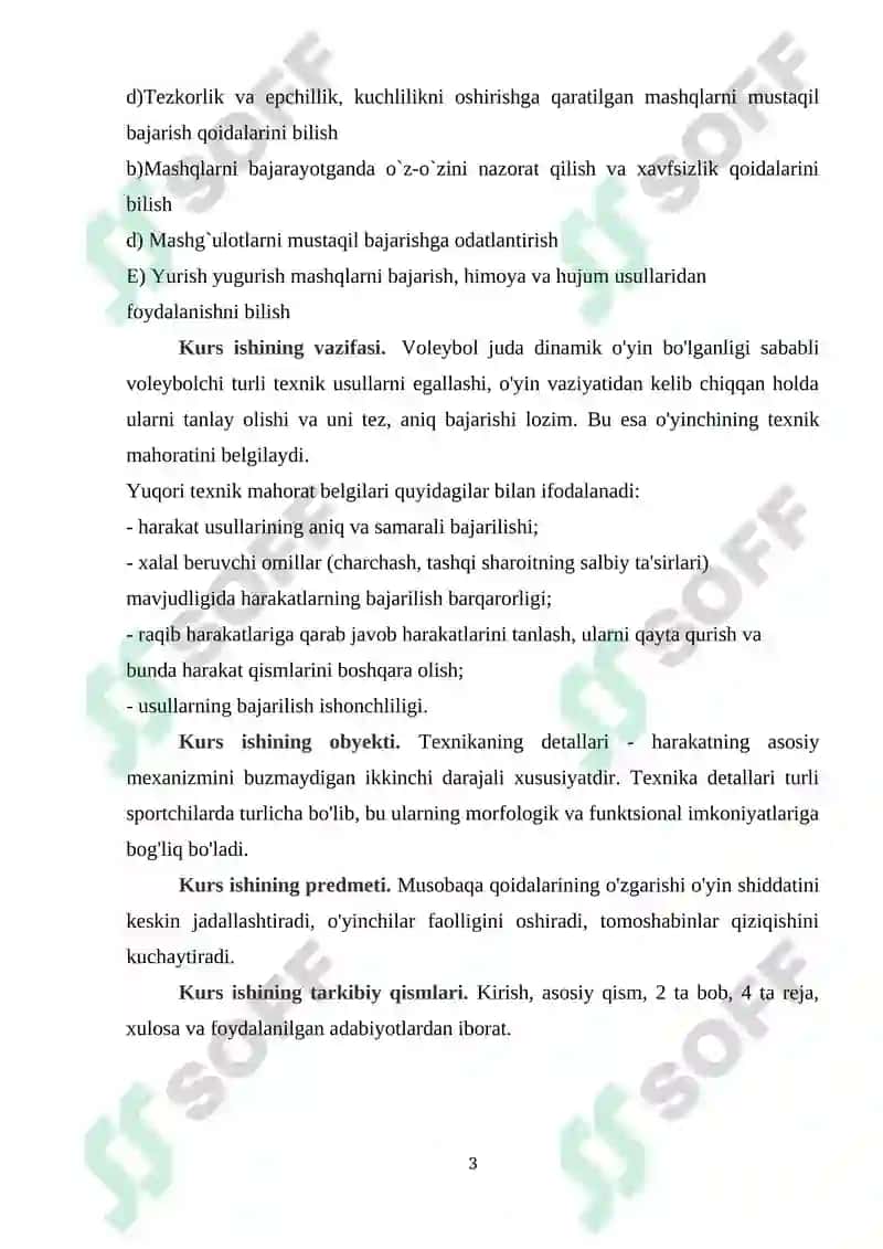 Zamonaviy voleybol o`yinining dolzarb masalalari o`yin texnikasi va tasnifi 3