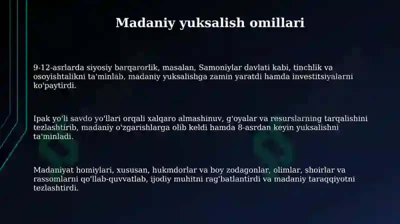 9-12-asrlardamamlakatlarhududidaroʻyberayotganma'daniyuygʻonishlar 3