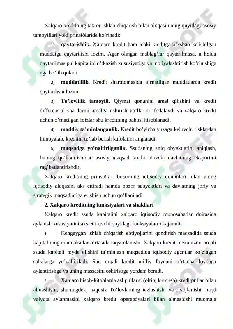 Xalqaro kredit va unga taʼsir qiluvchi omillar 3