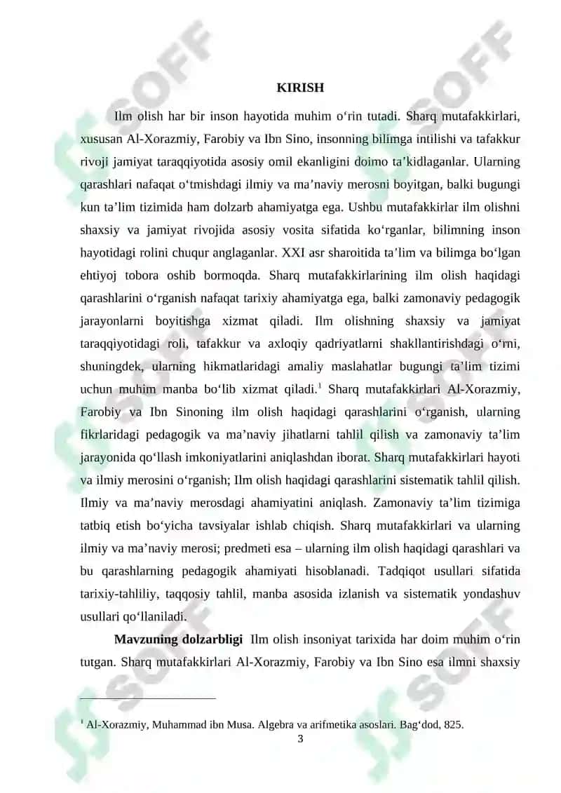 Al-Xorazmiy, Farobiy, Ibn Sinolarning ilm olishning ahamiyati haqidagi hikmatlari 3