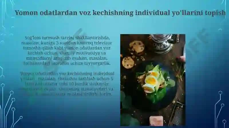 Sogʻlom hayot tarzini shakllantirishiga individual yondashuv tamoyillari 3