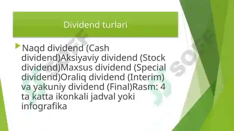 Dividend siyosati 3