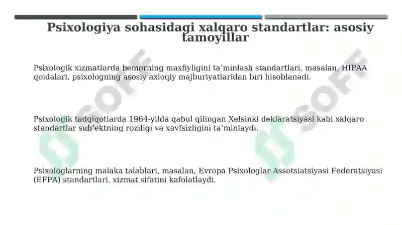 Psixologiya sohasida xalqaro standartlar va YUNESKO tavsiyalari 3