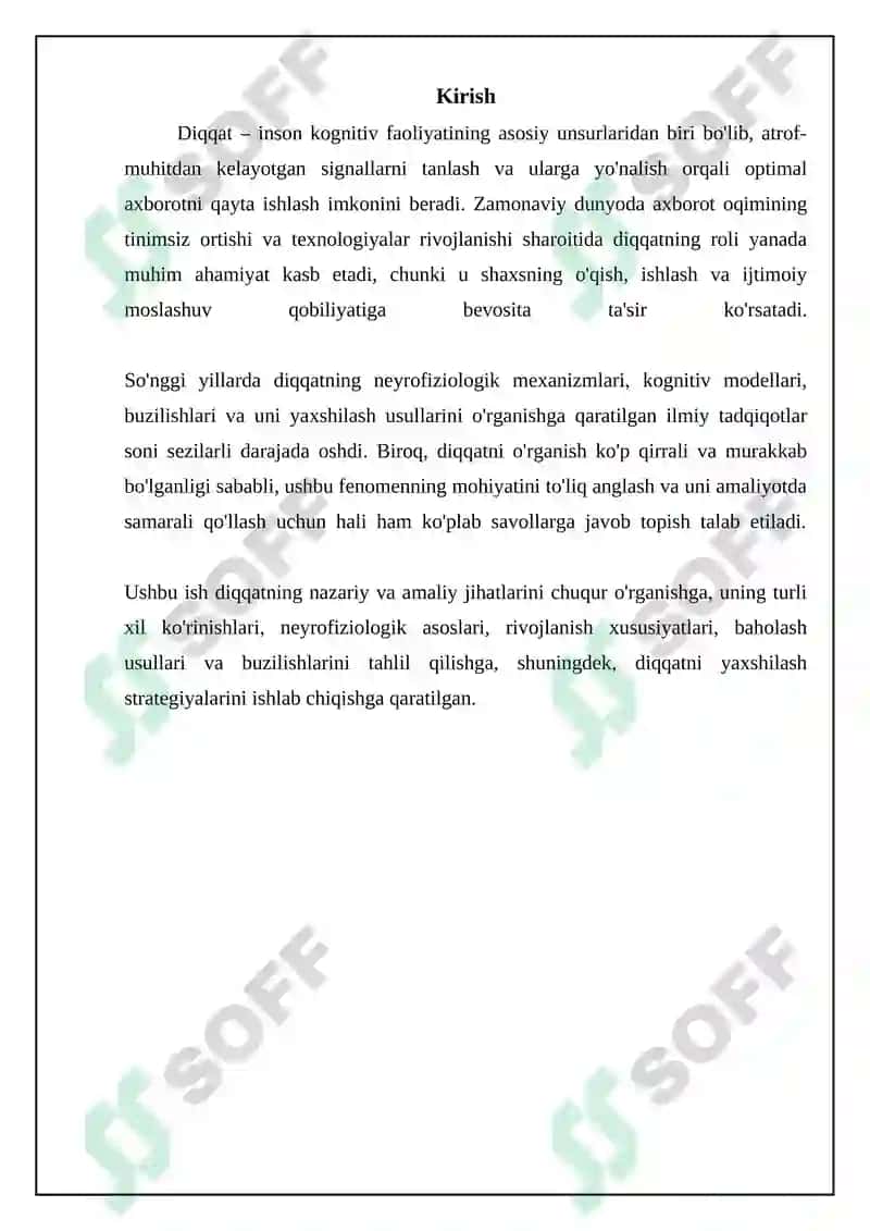 Diqqat: Ta'rif, Turlari va Neyrofiziologiyasi 3