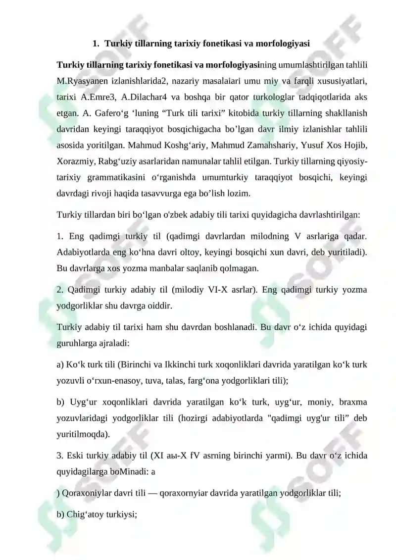 Turkiy tillarning tarixiy fonetikasi va morfologiyasi 3