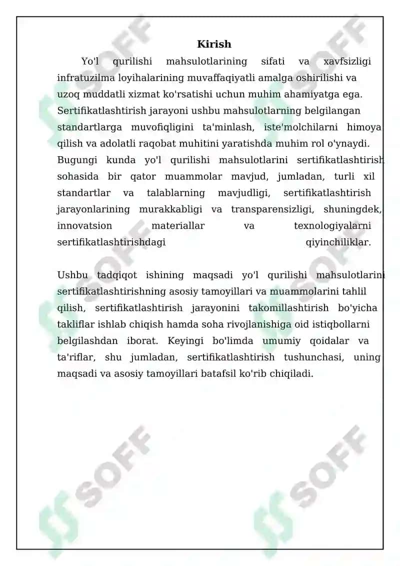 Yo'l qurilish materiallarini sertifikatlashtirishning tamoyillari va asosiy masalalari 3