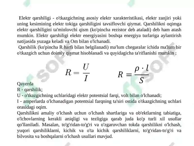 Elektr kattaliklarini o'lchash 3