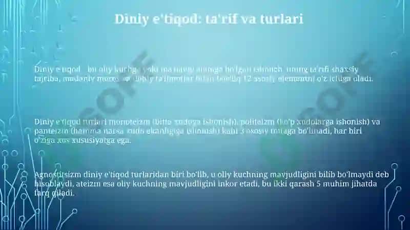 Diniy e'tiqod 3