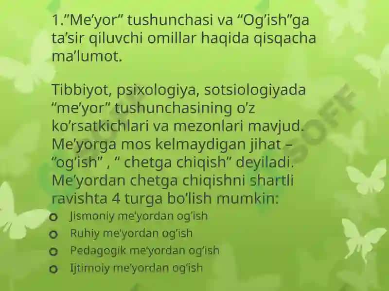 Xulqiog’ishganlikning mediko-biologik, psixologik, oilaviy ta’biya va maktab ta’limi bilan bog’liq sabablari 3