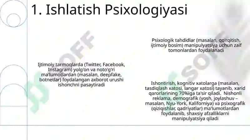 Shaxsga yónaltirilgan axborot.Psihologik tahdidlar 3