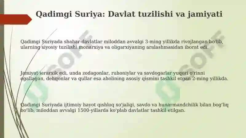 Qadimgi Suriya: Shahar-davlatlar va madaniy meros 3