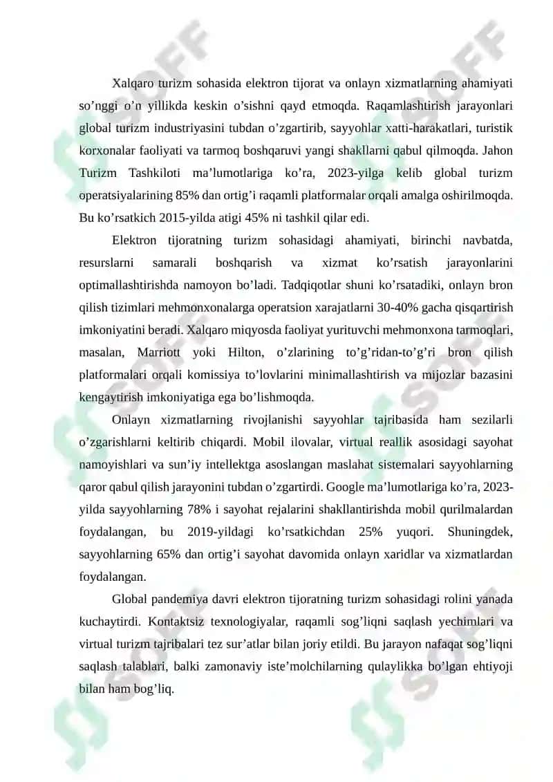 XALQARO TURIZMDA ELEKTRON TIJORAT VA ONLAYN XIZMATLAR 3