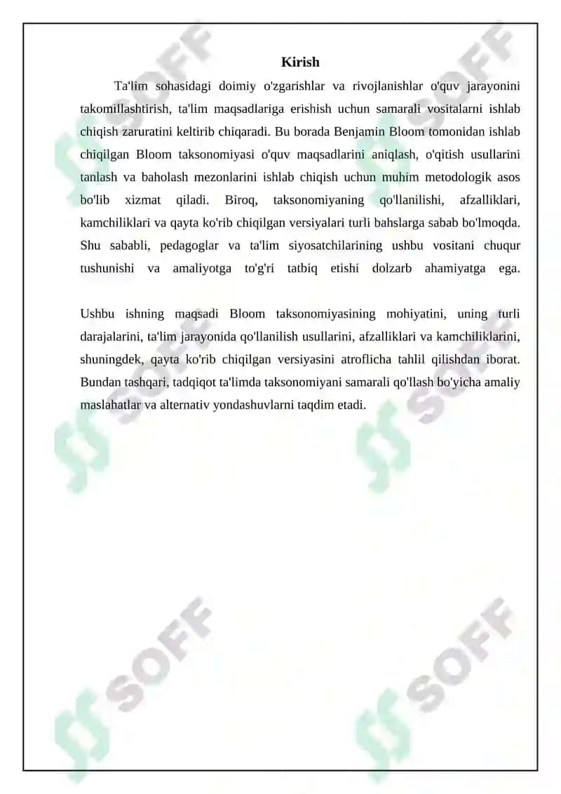 Bloom taksonomiyasi: Asoslar va darajalar 3