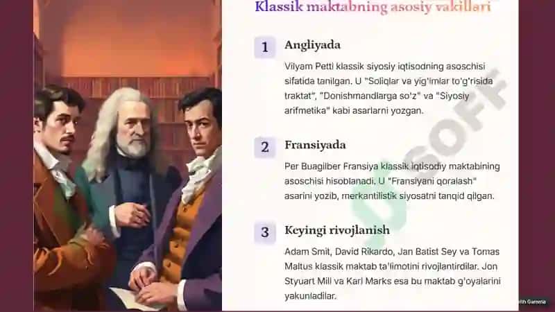 Makroiqtisodiyotning (ilk klassik maktabning) vujudga kelishi. 3