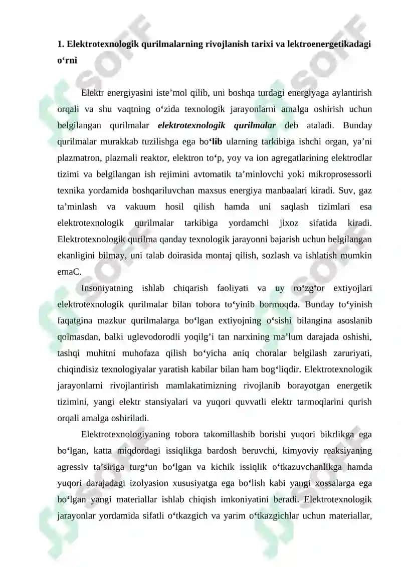 ELEKTROTEXNOLOGIK QURILMA ASOSLARI 3