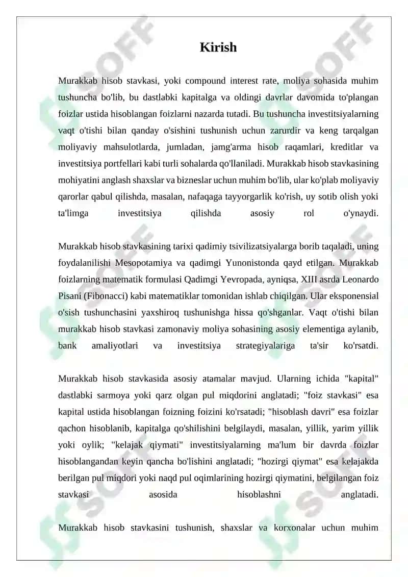 Murakkab hisob stavkasi 3