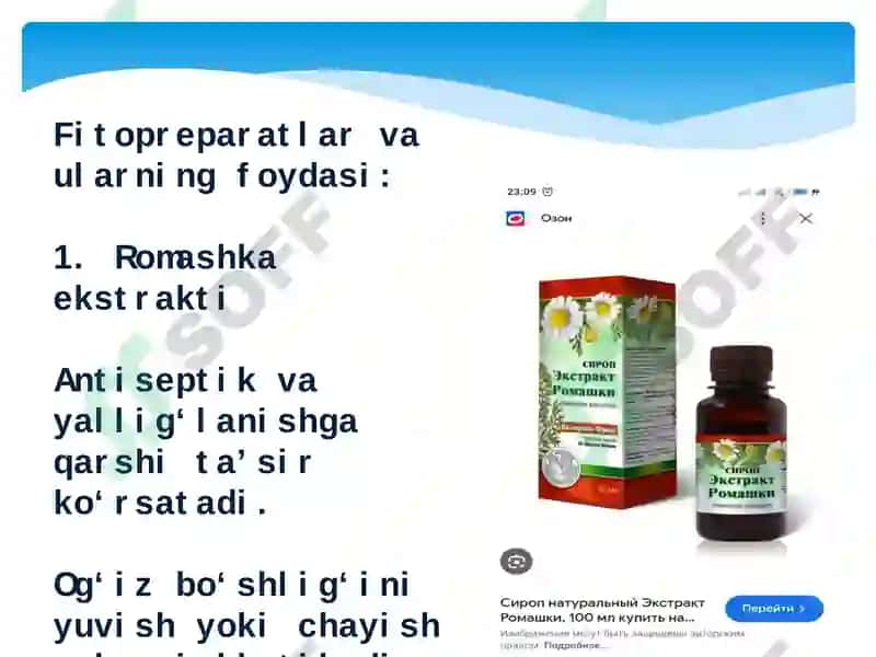 Paradontologiya fanining fitopreparatlari 3