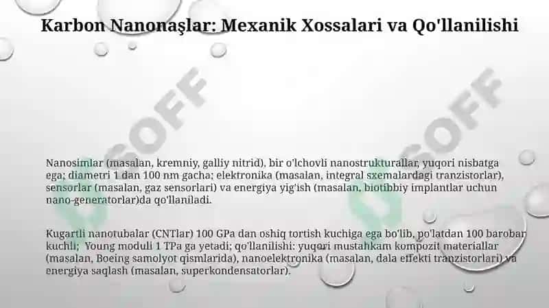 Nanoelektronika materiallari Kvant nuqtalari iplar va o’ralar 3