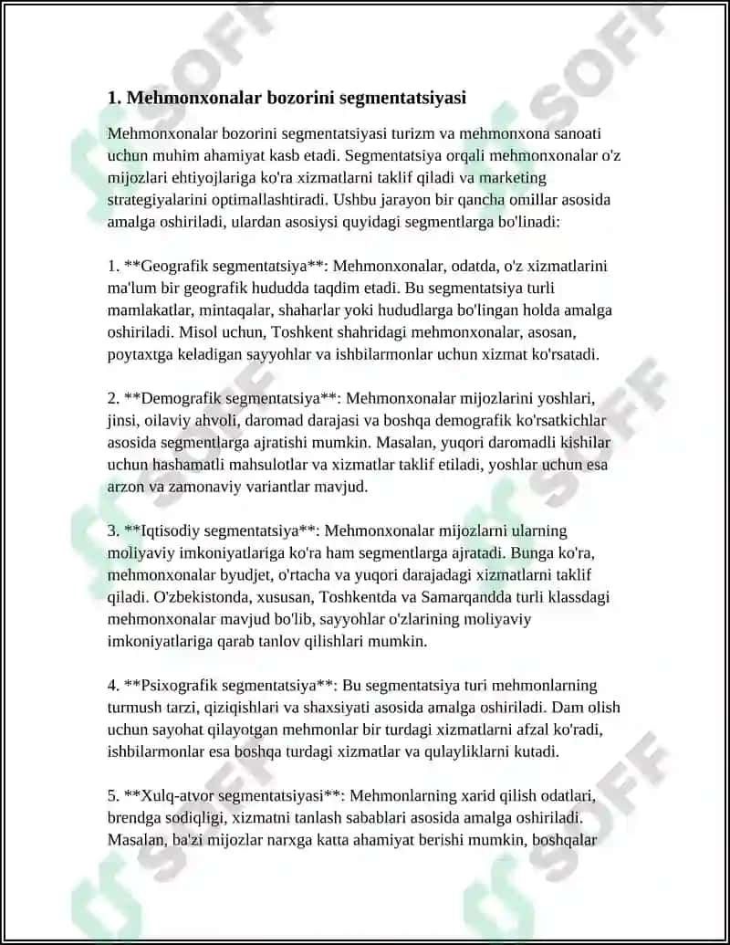 MEHMONXONALARNI TASHKIL ETISHDA MARKETING TAHLILLARI 3