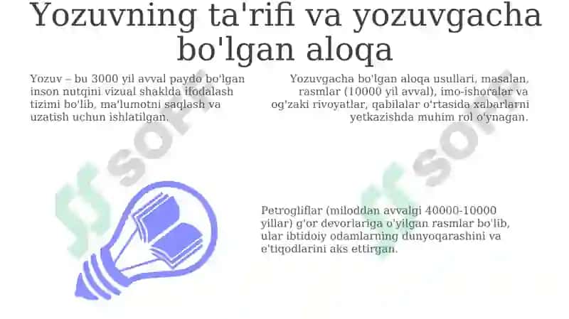 Yozuv va uning paydo boʻlishi 3